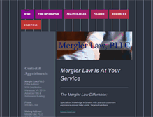 Tablet Screenshot of merglerlaw.com